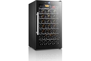 SVAN Vinoteca 51 Botellas Negro SVN5100S. Capacidad 128 Litros, Bajo Nivel Sonoro, Luz Interior, Eficiencia Energética Clase G