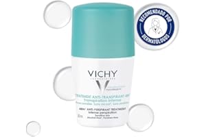 Vichy Desodorante en Formato Roll-On, Para Mujer, Antimarcas, Tratamiento transpiración intensa, Apto para Piel Sensible, Protección de hasta 48 Horas de Eficacia, Sin alcohol, Sin perfume, 50 ml