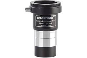 Celestron 93640 1.25 Inch Universal Barlow and T-Adaptor, Silver/Black