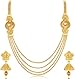 Sukkhi Stylish Jalebi 4 String Gold Plated Necklace Set For Women