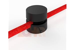 ‎ZOHAR ZOHAR 15 Stück Zweiteilige Wand- und Deckenpins Schwarz für Textilkabel Deckenbefestigung Affenschaukel Aufputz-Kabelhalter für Lampe DIY mit Schrauben und Dübeln