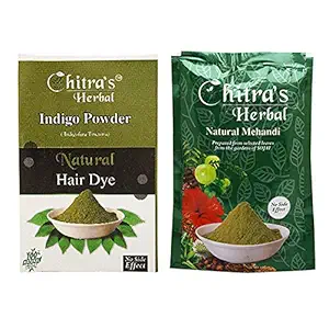 Chitras Herbal Natural Mehendi Powder And Indigo Powder-100gm