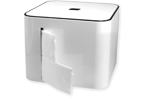 NAILFUN Zellettenbox The Cube weiss (ohne Zelletten) mit Ablagefach und Deckel