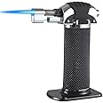Butane Torch Lighter, ibforcty Metal Flame Gun Welding Gas Torch Lighter Heating Lgnition Butane Portable Camping Welding Gas Torch for Crème Brûlée Outdoor BBQ (Butane not Included)
