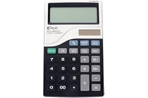 MPM QUALITY Calculatrice de Poche en Plastique à Double Alimentation avec Toutes Les Fonctions nécessaires, Convient pour l'école, Le Travail et la Maison. Chiffres Bien Visibles 130 x 140 mm