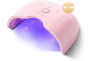 ‎MELODYSUSIE MelodySusie Wiederaufladbare UV Lampe für Gelnägel, P-ART06G UV Lampe Nägel, LED Nagellampe mit 2 Timern, Intelligenter Sensor, Nageltrockner für Alle UV Gel Nagellack (rosa)