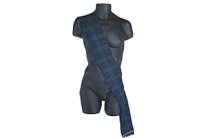 The Dragons Den Adults 6ft (70") Traditional Tartan Sash Scotland Burns Night Fancy Dress Accessory [Blackwatch]