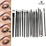SONGQEE(TM) 20pcs Black Pro Cosmetic Makeup Brushes Set - Eyeshadow Mascara Lip Brush