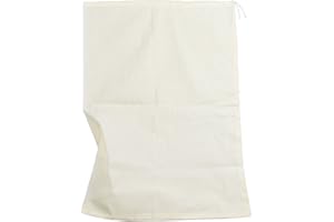 Therpin Reusable Cotton Muslin Straining Bag Fine Mesh Food Strainer Filter Bags for Nut Milk, Juice, Cheesecloth, Yogurt, Home Brewing, Hop Bags (35cm x 25cm)