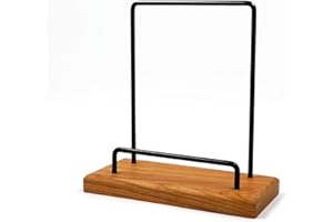 AndicAge Vinyl Record Storage Holder Solid Cherry Wood LP Record Holder Album Display Stand Record Organizer for Albums CD Record Stand for Modern Home Office Desktop Decor