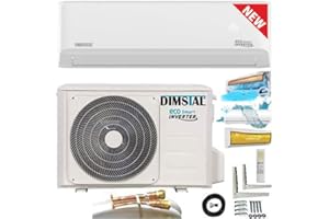 DIMSTAL 12000 BTU 3,6 kW QuickConnect ULTRA Split Klimaanlage + Heizung ECO Smart WiFi-Ready/Super Ioniser/Self-Clean/Follow Me komplett Set leise inkl. 4m QuickConnect Leitungen