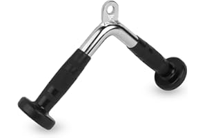 VirtuFit Barre de triceps, barre en V, accessoire de câble LAT, barre de sertissage pour triceps, barre en forme de V avec poignée moletée diamantée, accessoires de musculation