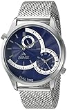 August Steiner Herren Armbanduhr mit Blau Zifferblatt Analog-Anzeige und Silber Edelstahl Armband as8168ssbu