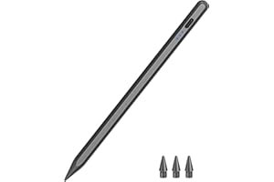 Pencil 1st Generation for iPad 2025-2018, HATOKU Digital Pens for Tablet with Tilt Sensitivity & Palm Rejection Magnetic Pencil for iPad 6-11, Air 3-5/M2/M3, Pro 11/12.9"/13" M4, Mini 5-6 (Balck)
