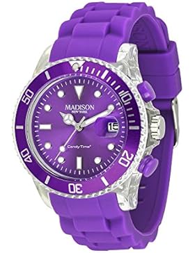 MADISON NEW YORK Unisex Uhr Candy Time® Flash Lila Onesize