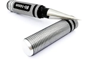 Janjunsi Coche RC Carcasa del Cuerpo Escariador Abridor de Agujeros 0-14mm Perforador de Agujeros Expansivos Herramienta de Perforación para Coches RC Camión Barco Aviones (Negro)