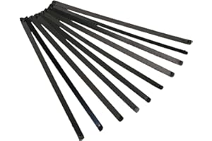 FAST WORLD SHOPPING Set da 10 Lame di Ricambio per Seghetto ad Arco, Segaccio e Archetto, Lame Universali da 155 mm per Materiali come Legno, Metallo, Plastica e Cartongesso