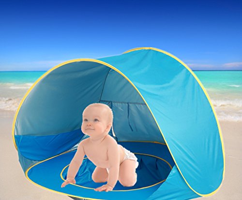 Preisvergleich Produktbild Strandmuschel HTKJ baby beach tent Sonnenschutz Zelt faltbar Baby Strandzelt Tragbar Badewanne für Wasserspaß in Beach, Garten