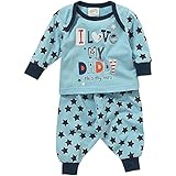 Lullaby Baby Boys I Love Mummy & Daddy Long Sleeve Pyjamas
