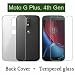 M.G.R.J [ Motorola Moto G4 Plus ] Transparent Back Cover + Ballistic Tempered Glass Screen Protector - Maximum Impact Protection - 99.9% Crystal Clear HD Glass - No Bubbles RS.250.00