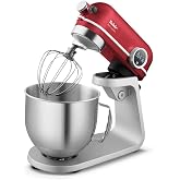 Fakir Retroplex Mutfak Robotu, Yoğurucu, 800W, 5.2 L Hazne, Paslanmaz, Rouge