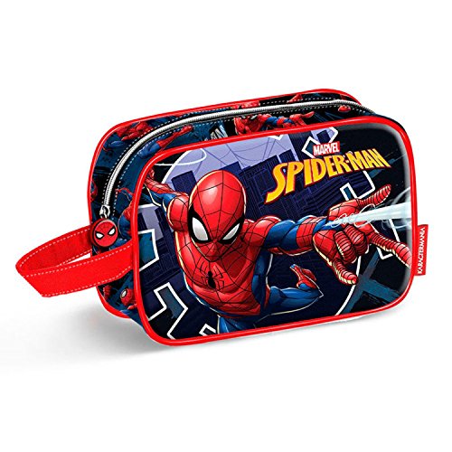 Karactermania Spiderman Hero-Teen Toiletry Bag Trousse de Toilette, 21 cm, Bleu (Blue)