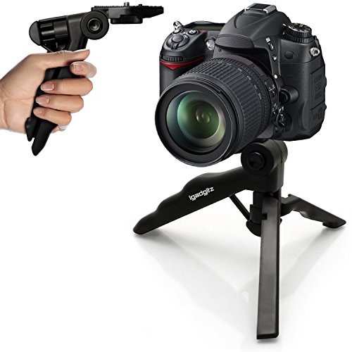 igadgitz 2-in-1 Pistolengriff Stabilisator Kompaktes Mini-Tischstativ fr Sony A-Mount Cameras ILCA-77M2, SLT-A58 SLT-A65 SLT-A77 SLT-A99V