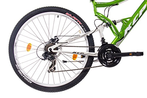 27,5″ Zoll MOUNTAINBIKE FAHRRAD KCP ATTACK Unisex mit 21 Gang SHIMANO TX grün weiss - 4