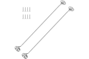 SUPOETRY 2 Pezzi Gancio Cabina, Solido Acciaio Inossidabile Addensato Con Viti di Montaggio Da 8 Pezzi, Per Capannone, Cancello o Porta Del Garage, Ecc, (16''/400 mm) Argento