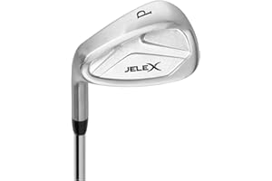 JELEX Fer de golf main gauche en acier inoxydable - Pour les débutants et les professionnels - Pour le terrain de golf ou l'entraînement sur le tapis de frappe - Fer 3, 4, 5, 6, 7 et SW, PW