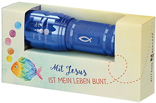 Preisvergleich Produktbild Mit Jesus ist mein Leben bunt: Taschenlampe