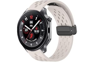 Blueshaweu Pasek kompatybilny z OnePlus Watch 2, magnetycznie regulowany, silikonowy pasek do zegarka OnePlus Watch 2