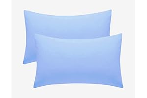 DN COLLECTION Pillow Cases 2 Pack Sky Blue Pillow Covers 50X75CM Hotel Quality Poly Cotton (Sky, 2 Pillow Cases)