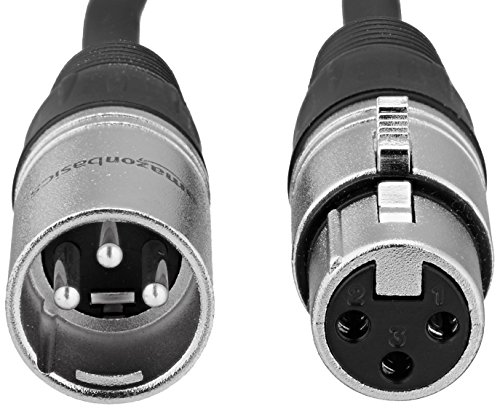 AmazonBasics XLR Male to Female Microphone Cable - 1.8 m