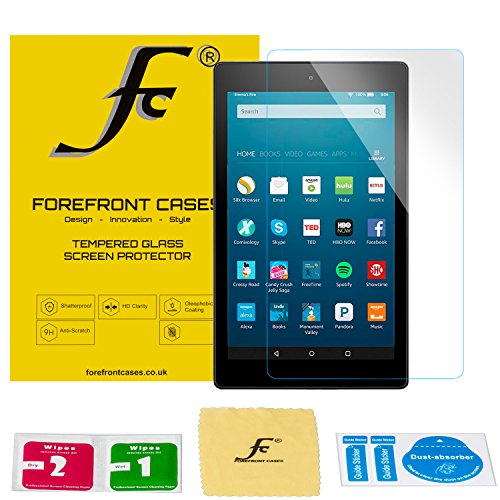 Forefront Cases® [HD KLARHEIT] Gehärtetes Glas Bildschirm Schutz Protektor Folie für Das neue Fire HD 8 (8-Zoll-Tablet, 7. Generation - 2017) / Amazon Fire HD 8-Tablet, 20,3 cm (8 Zoll) (6. Generation 2016) [ULTRA DÜNN nur 0.3mm]