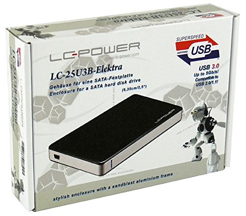 LC-Power LC-25U3B-Elektra Festplattegehäuse (6,3 cm (2,5 Zoll), USB 3.0) schwarz - 2