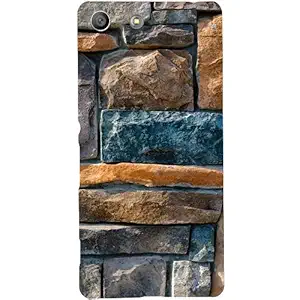 Casotec Decorative Stone Cladding Design Hard Back Case Cover for Sony Xperia M5 Dual