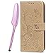 Produktbild Samsung Galaxy J4 Plus Flip Case, Bling Sparkle Plastik Bumper Hülle Mit Strass Butterfly Rheinstone Closure Halter Karteneinschub Geldbörse Lederhülle Für Samsung Galaxy J4 Prime, Gold