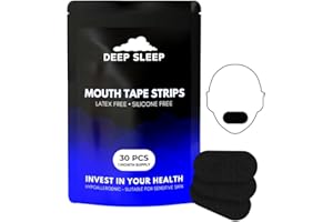 IGOTYOUGIRL Deep Sleep Mouth Tape (Black) - Improved Nasal Breathing, Snoring Aid, Strong Yet Gentle Adhesion, Mouth Tape for Sleep, Snoring Strips, Stop Snoring Sleep Enhancer (30 Strips)
