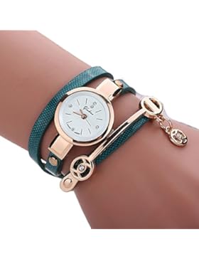 SSITG Damen Armreifuhr Quarz Analog Armbanduhr Armspange Spangenuhr Wickelarmband