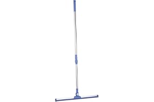 Relaxdays vattenskrapa med teleskophandtag, HxB: 84-135 x 52 cm, silver