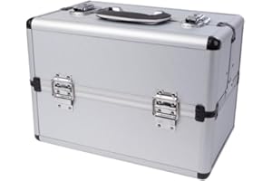 Perel Etui narzędzi, wspornik, pasek na ramię, regulowane dzielniki, blokada klucza, 2 klawisze, aluminium, szary, 360 x 220 x 250 mm