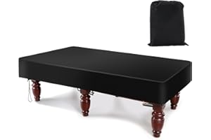 K-Musculo Pool Table Cover, 420D Billiard Table Cover, Waterproof and Tearproof, 6.5/7/7.5/8/8.5/9 Foot Fitted(Black, 6.5FT)