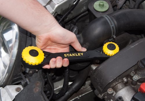 Stanley Dynagrip Multifunktions-Ratschenschlüssel, 26 Nüsse, 54-zahnige duale Ratsche, Größe einstellbar, STHT0-72123 - 4