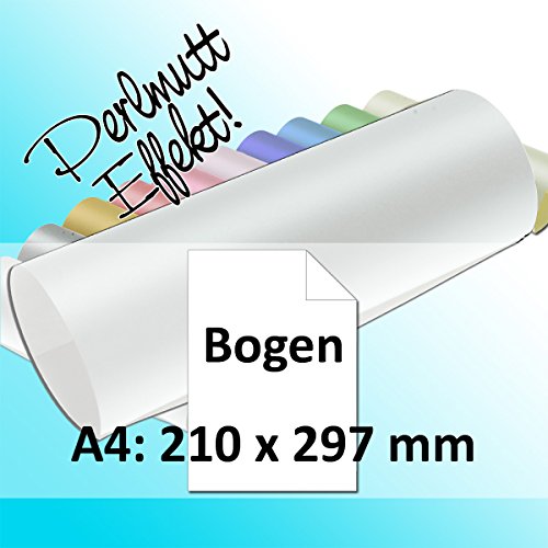 50x Artoz Perle - DIN A4 Bogen 120 g/m² - weiss - glänzendes Papier - geliefert in Original Artoz PURE Box!