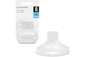 Suavinex, Bec de Rechange pour Tasses et Verres d'Apprentissage, en Silicone Sablé, Doux et Souple, Anti-fuite, Tétine SX Pro avec Valve Anti-coliques, pour Bébés +6 mois