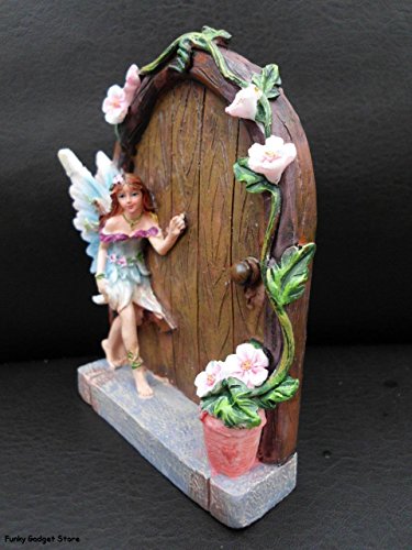 Set of 2 Sparkle Fairy Door Garden Home Ornament - 5