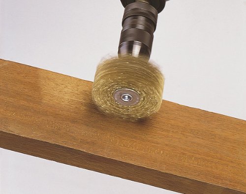wolfcraft Holz-Struktur-Bürste Ø 80 x 35 mm, Rundschaft 8 mm, 2265000 - 4