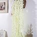 Produktbild Homcomodar Künstliche Blumen Garland Gefälschte Hortensien Blume 4 stück Hängen Rebe für Hochzeit Home Hotel Büro Party Garten Handwerk Kunst Dekor (Milchig Weiß)