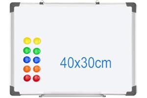 S SIENOC tablice białe duże tablice z ogłoszeniami suchej ściereczki do biura szkolnego z 12 magnesami 40x30cm